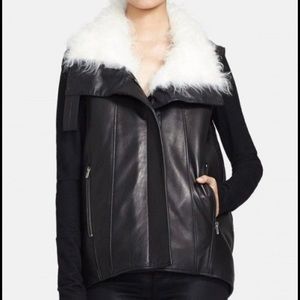 Helmut Lang Goat fur thick leather vest